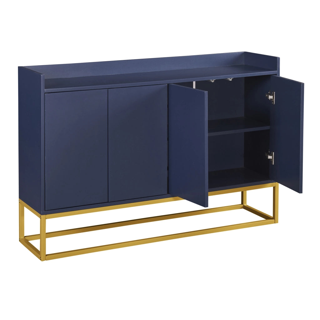 Credenza con 4 ante e 2 ripiani regolabili per cucina e soggiorno 120x30x80 cm bianco