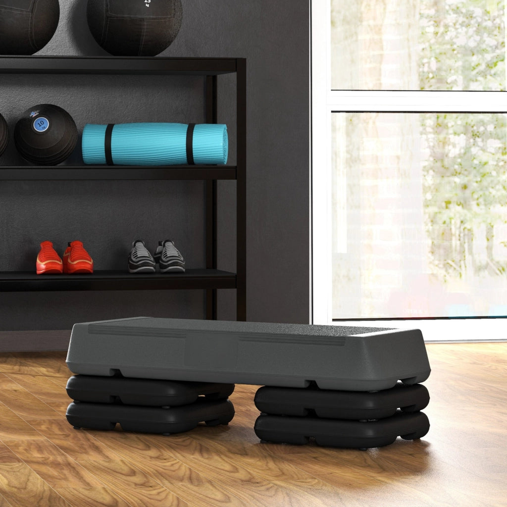Stepper Fitness Regolabile ¨C zephmum ¨C Grigio 10/15/20 cm