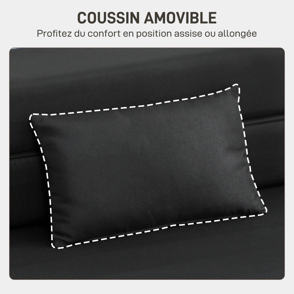 Poltrona letto pieghevole 1 posto ¨C zephmum ¨C nero
