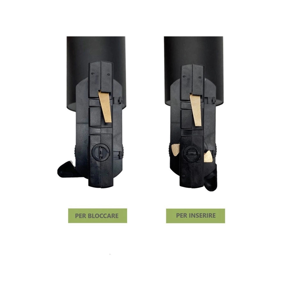 Trade Shop - Porta Faretto Lampadina Attacco Gu10 Per Binario Trifase Orientabile Faro Proiettore Gd18a - Nero