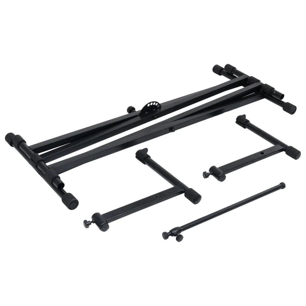 Supporto per Tastiera Musicale a Doppia Staffa a X Nero CFW4518566