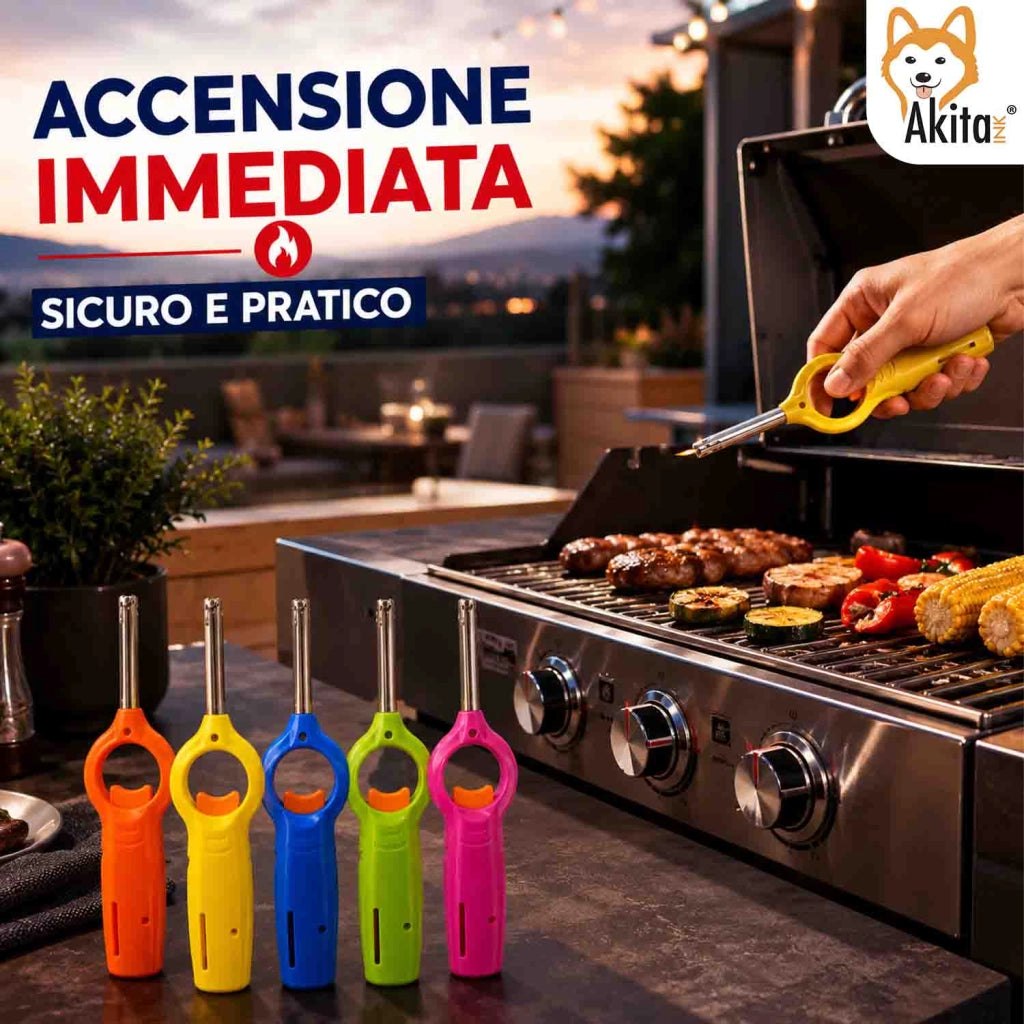 Akitaink 5 Accendigas Ricaricabili Presa Ergonomica