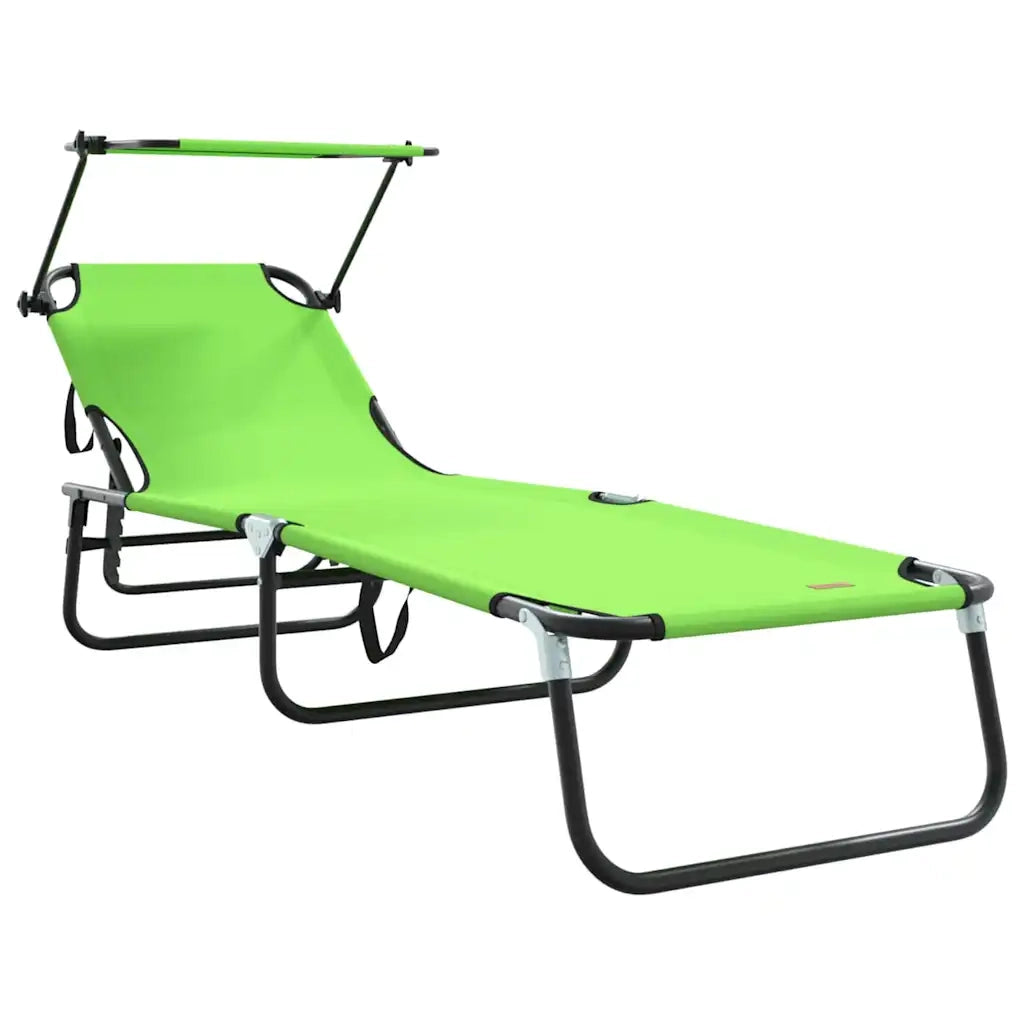 Lettino prendisole pieghevole 2 pcs Verde 190 x 57 x 81 cm 42003138