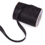 Nastro di Finizione Nero - Doppio Pieghevole - 5/8" (14-15mm) Largo - 80m/rol - Poliestere Satinato - Ideale per Sartoria e Quilting - Nastro di Finizione