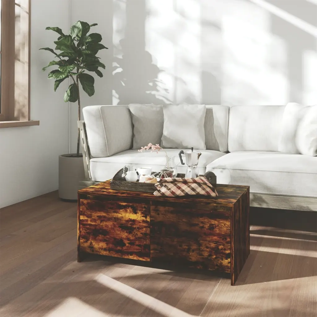 Tavolino da salotto | Tavolino da caff¨¨ | Tavolino da Soggiorno Rovere Fumo 90x50x41,5 cm in Truciolato