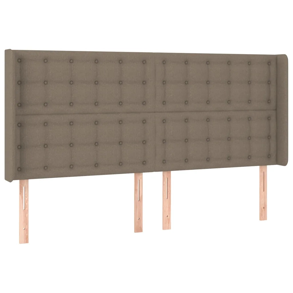 Testiera ad Orecchio Tortora 163x16x118/128 cm in Tessuto