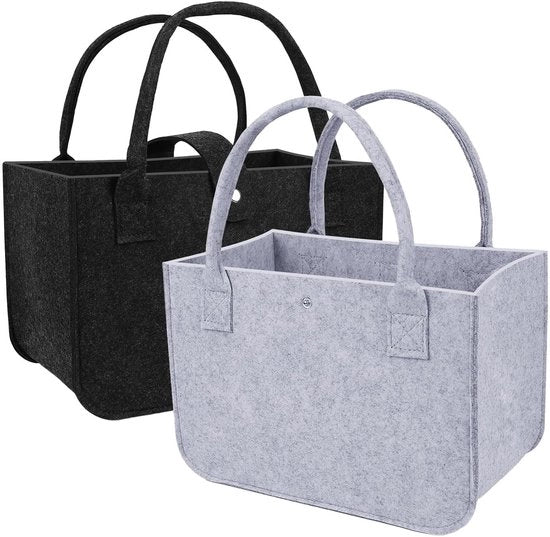 Borsa da Spesa Flessibile - Piuma Leggera - 2 Pezzi - 30x20x18 cm - Facile da Pulire