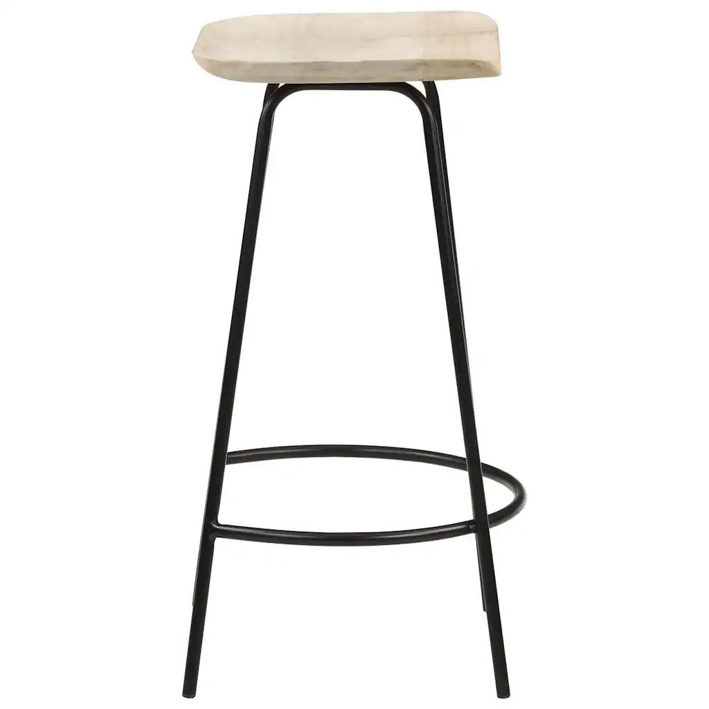 Sgabelli da Bar 2 pz in Legno Massello di Mango cod mxl 61907