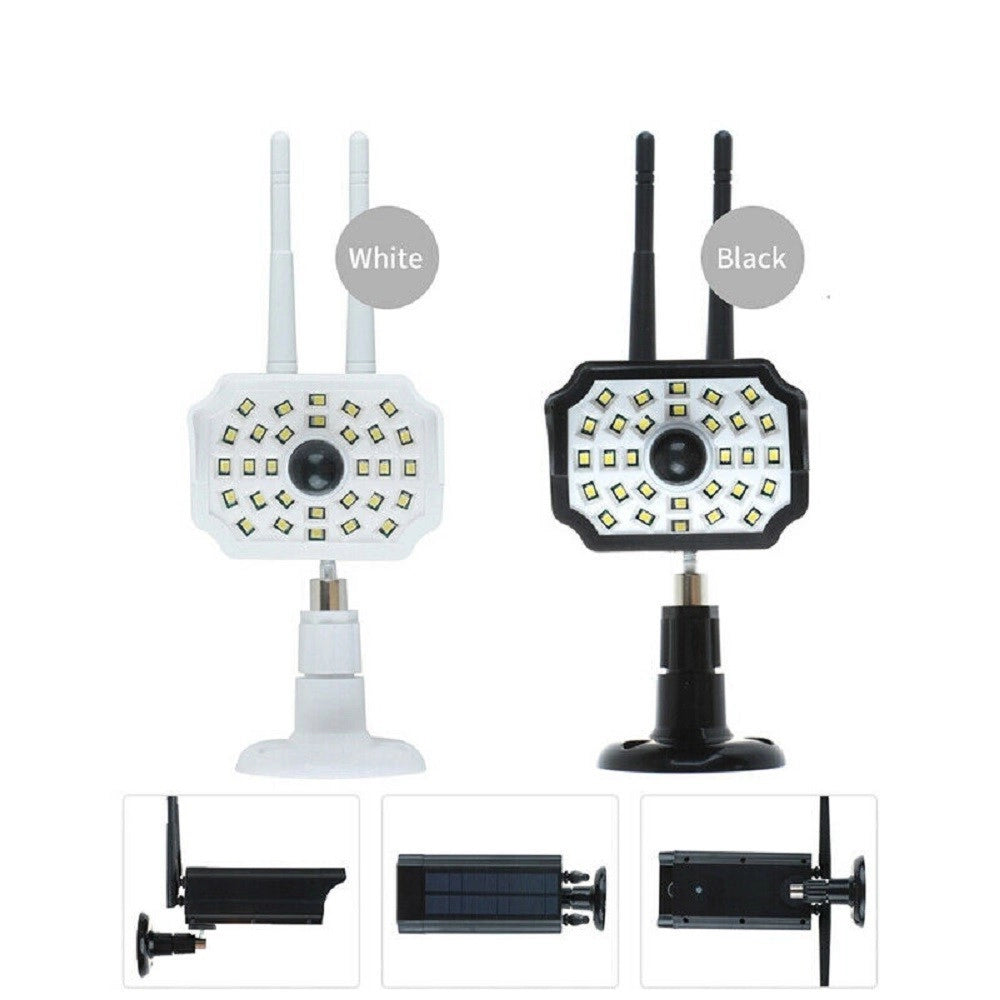 Trade Shop - Telecamera Finta Pannello Solare Con Sensore Di Movimento 30 Led Faretto 17549-3 -