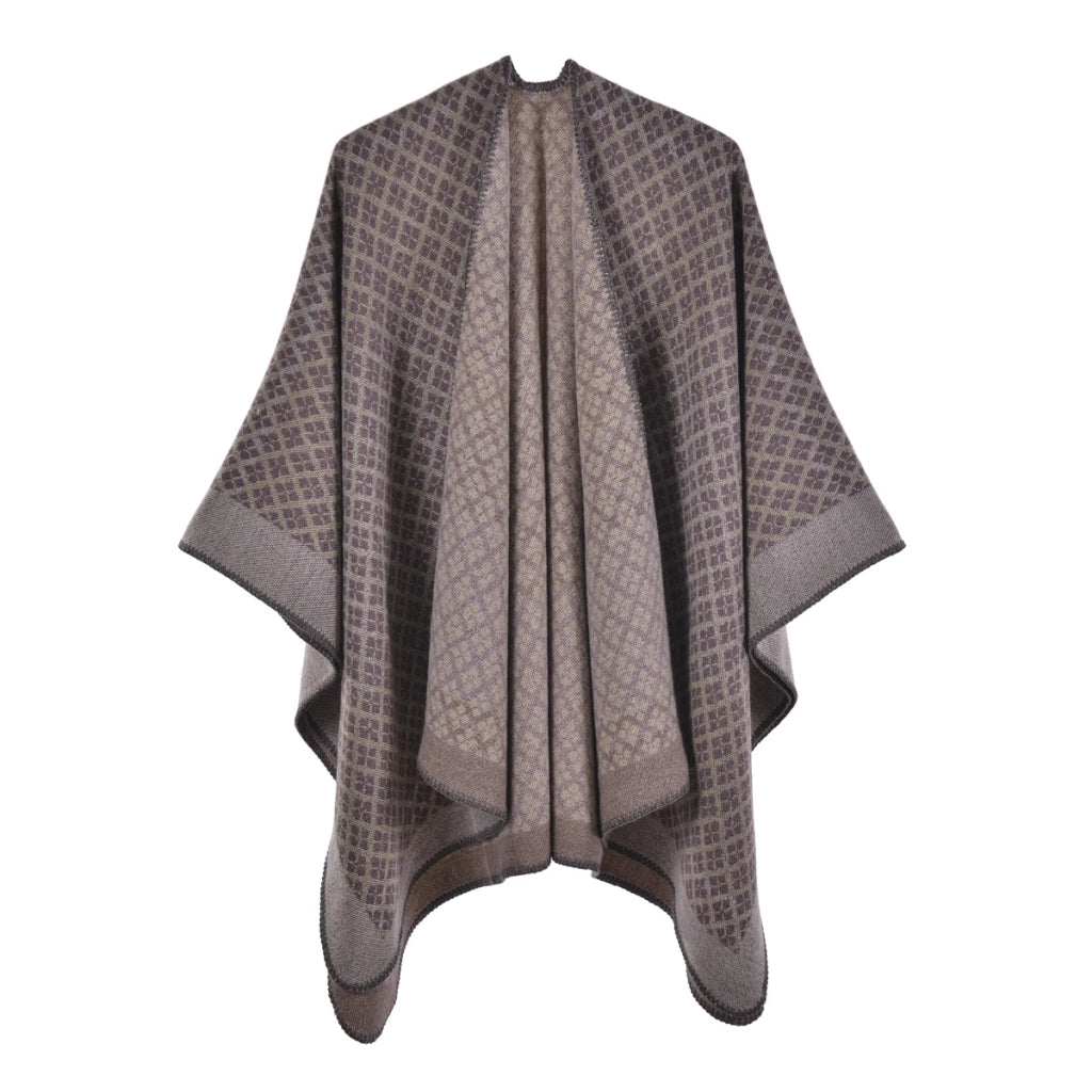 Nuovo scialle da donna, scialle diviso in cashmere con motivo mimetico retr¨°