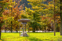 Barbecue a Legna Ø75x97 cm Ara in Acciaio Effetto Ruggine