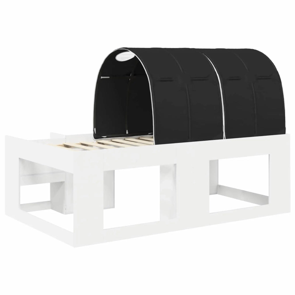 Letto alto per bambini con storage 3 pz Bianco e Nero 3423598