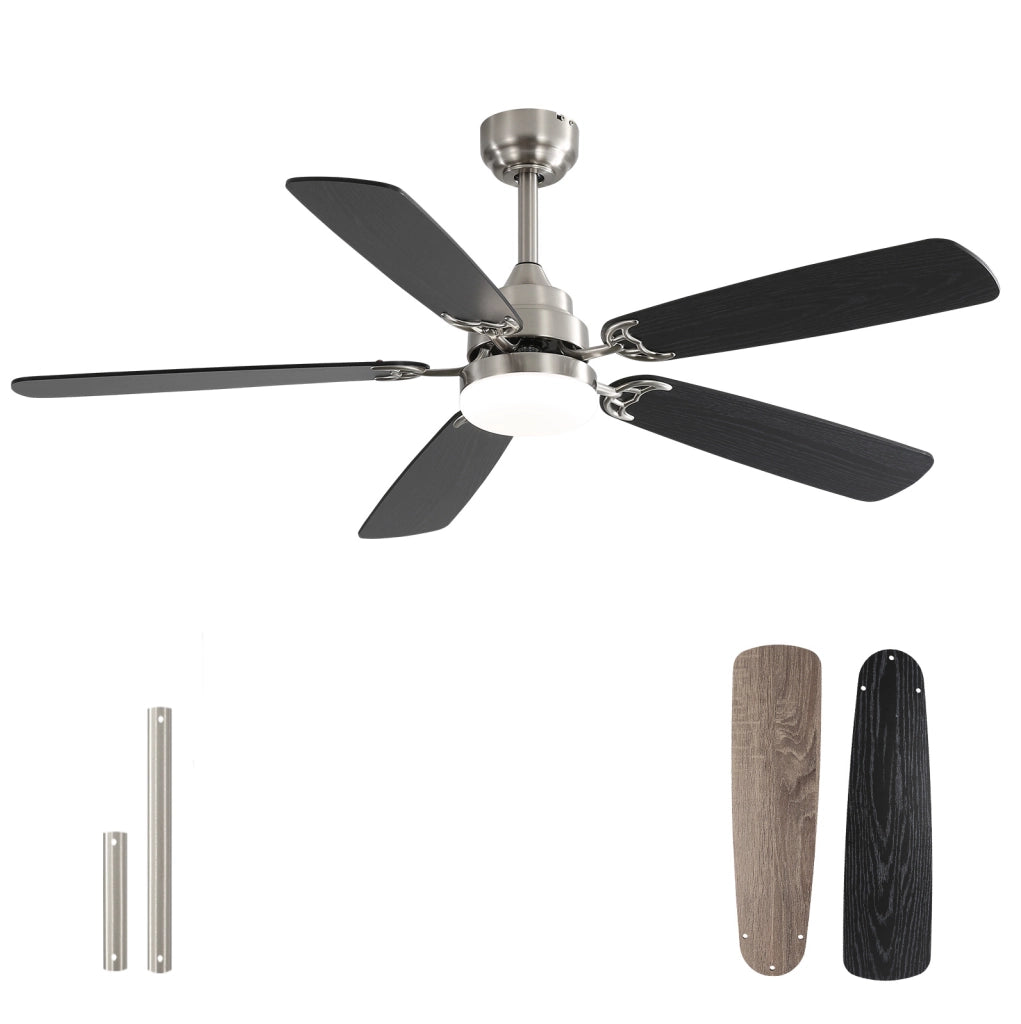Ventilatore da soffitto ULEVR 52 pollici con LED dimmerabile 18 W, 6 velocit¨¤, telecomando e motore DC reversibile