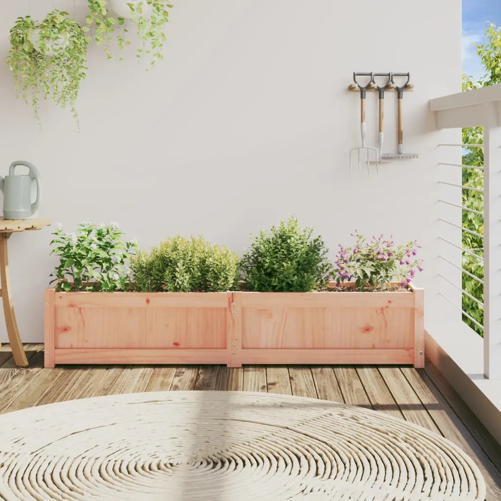 Fioriera | Cassetta per fiori | Vaso da Giardino 150x31x31 cm in Legno Massello di Douglas