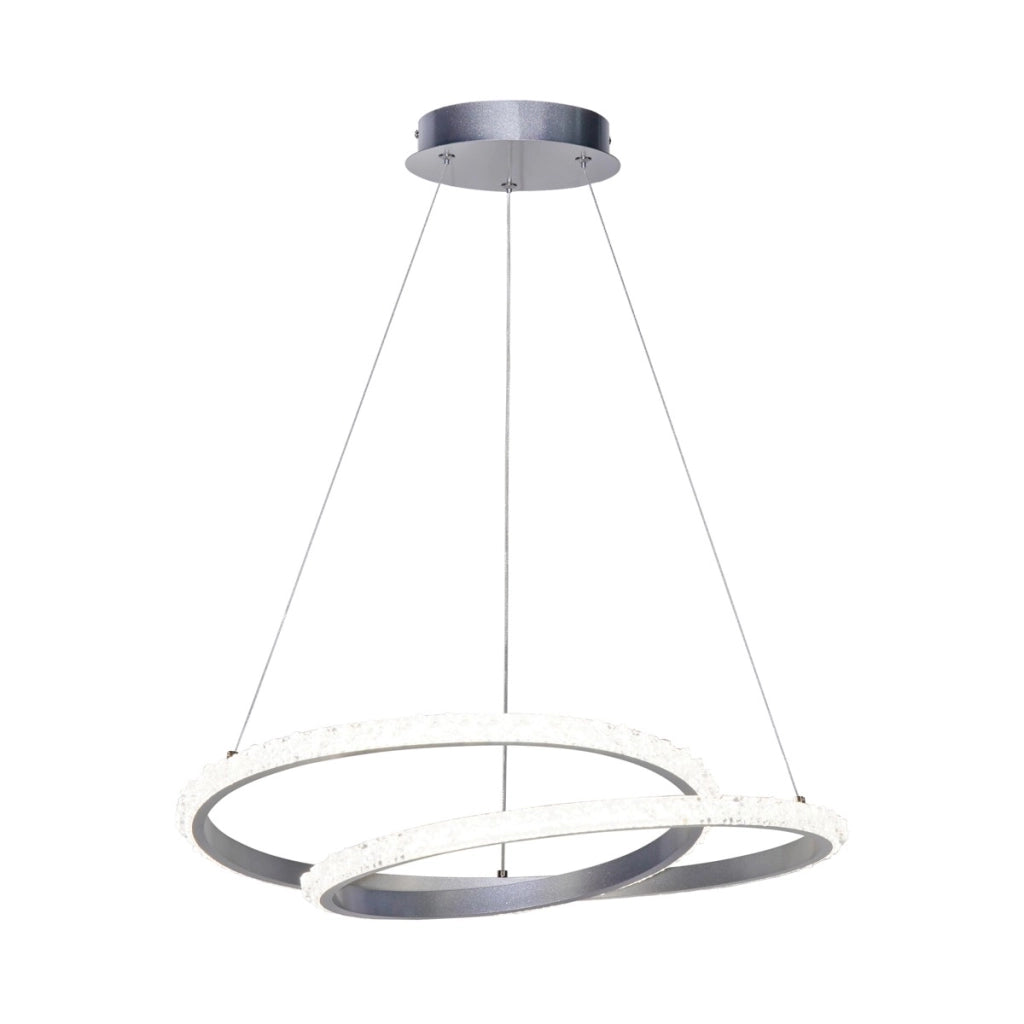 Lampada a sospensione LED Zalto 1 luce argento Italux