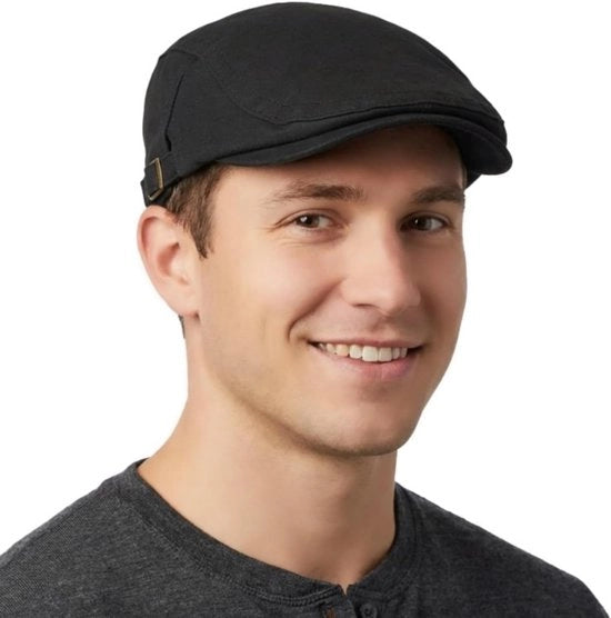 Cappello in stile vintage con design a righe in stile inglese, per uomo, adattabile