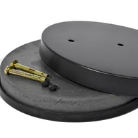 Posacenere a Colonna Ø32 cm in Metallo Nero Opaco 2L per Esterno