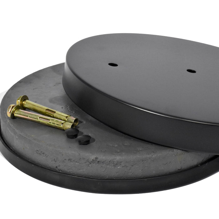 Posacenere a Colonna Ø32 cm in Metallo Nero Opaco 2L per Esterno