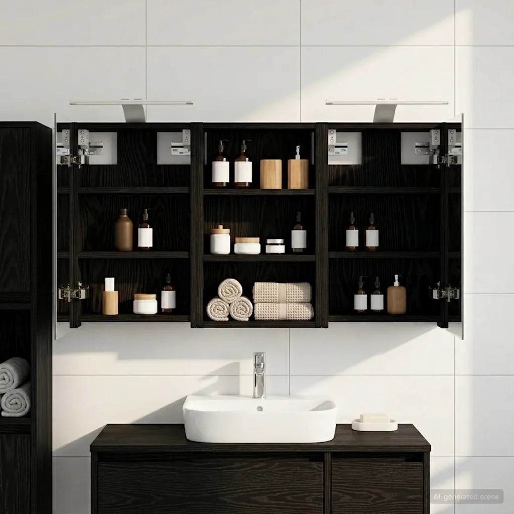 Set di Armadi da Bagno con lo scaffale 3 pcs 90 x 10,5 x 50 cm 3403673