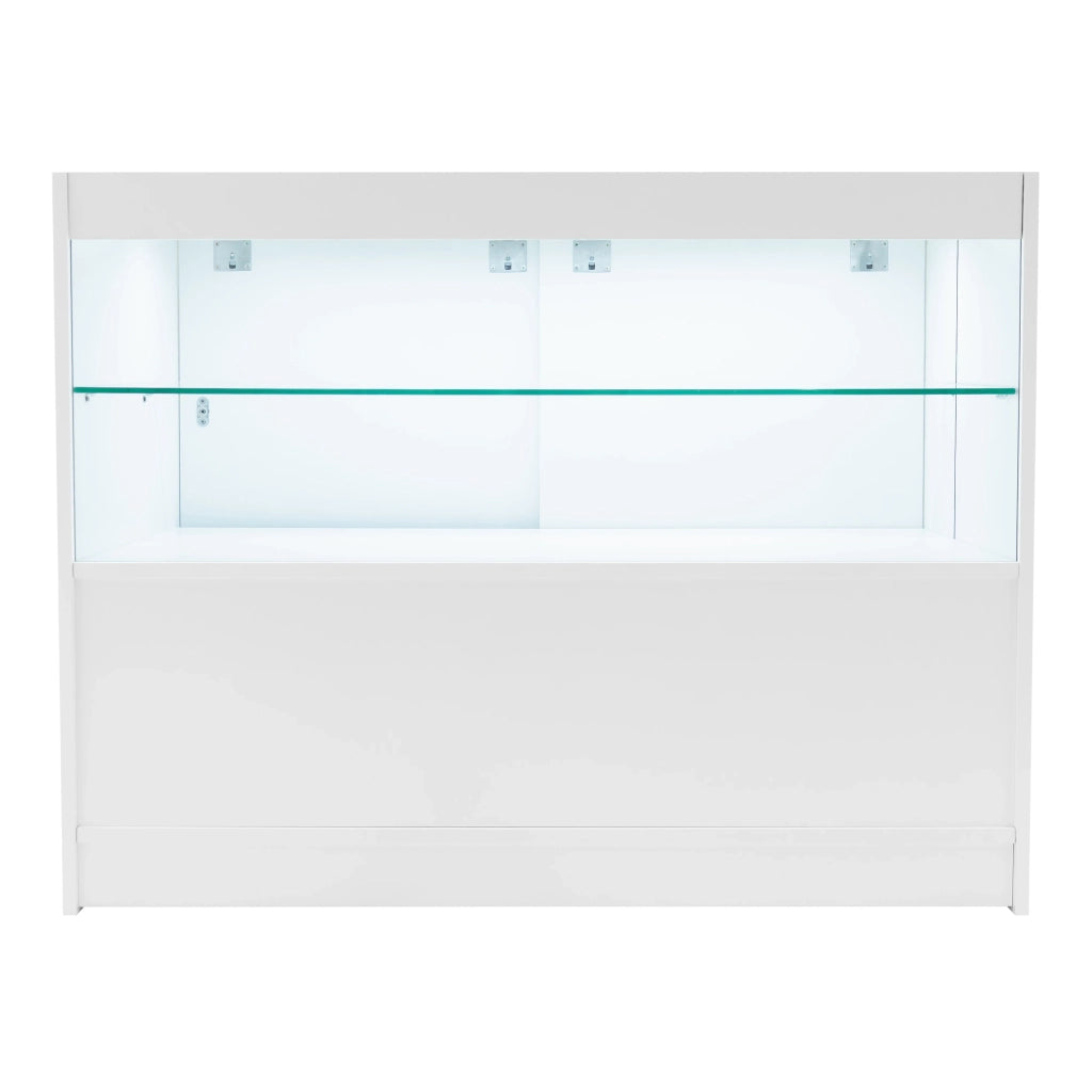 Set Banconi Bianco Selene LED C1200 CM60 con Serratura e Vetrina Espositiva