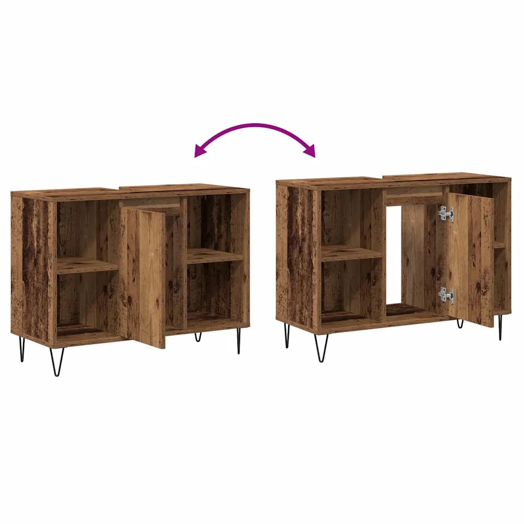 Mobile da Bagno Legno vecchio 80 x 33 x 60 cm Legno multistrato 873895