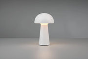 LENNON LAMPADA DA APPOGGIO LED 2W 180lm, 3000K DA ESTERNO FUNGO RICARICABILE USB BIANCA TOUCH 4 INTENSITA' H. 22CM IP 44 DIMMERABILE