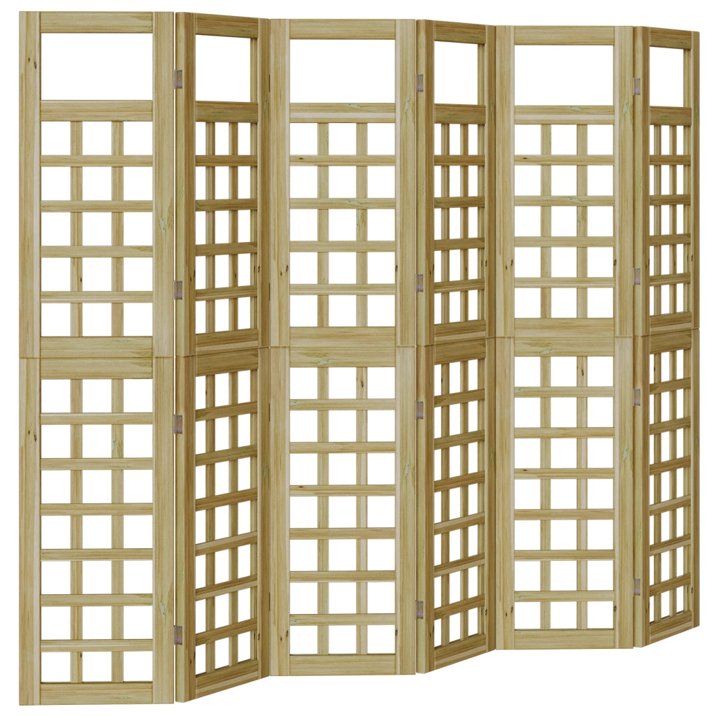 Schermo Privacy Esterno 6 Pannelli Legno Impregnato