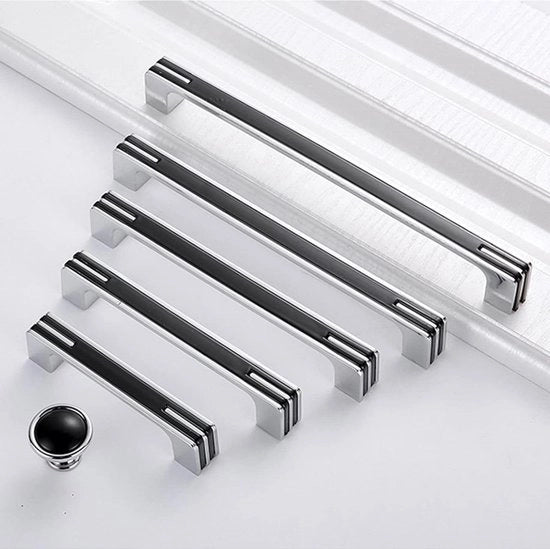 Maniglie per finestra - maniglia per finestra 192 mm distanza di apertura - nero - set da 2