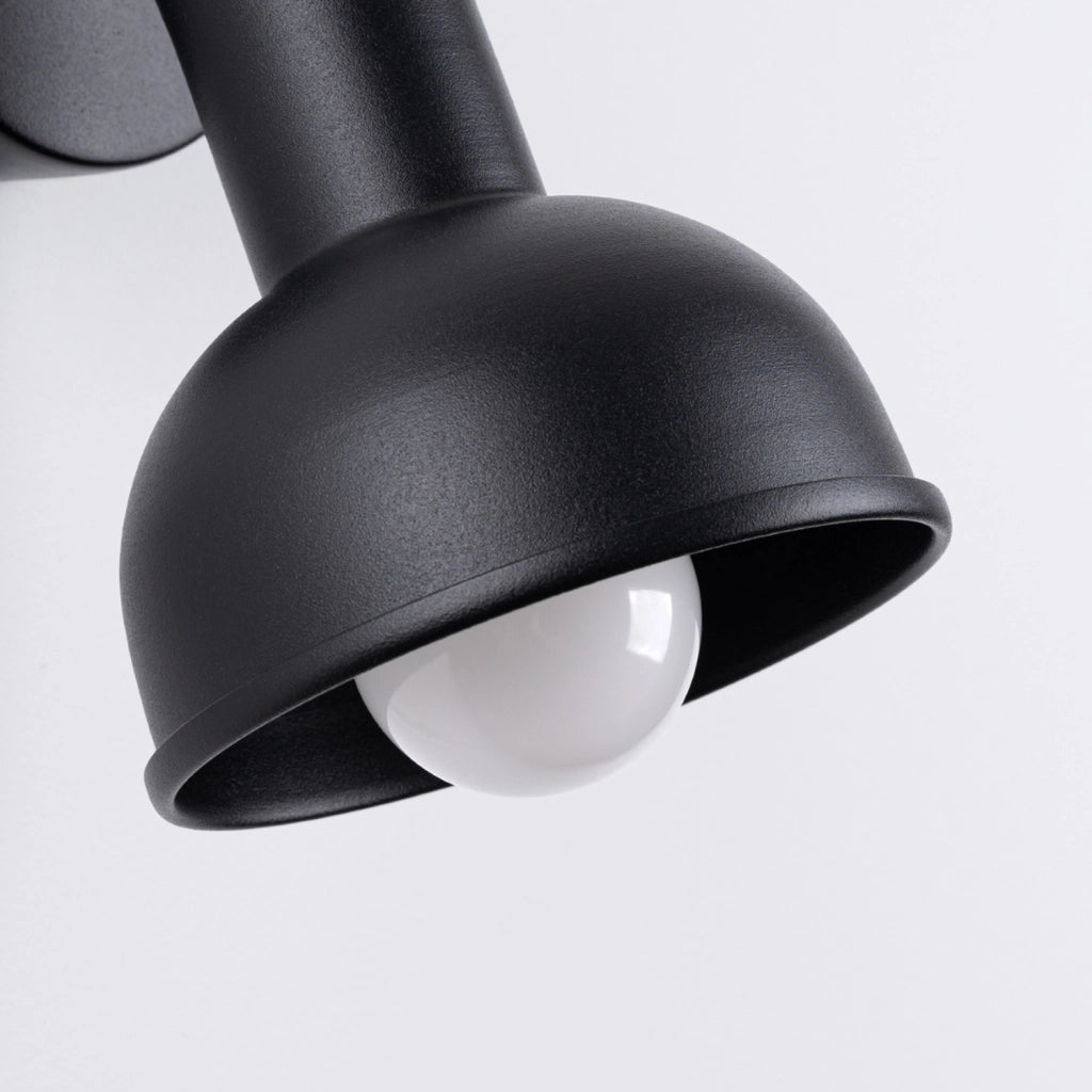 Applique KORSSO nera cupola tonda lettura E27 15W Pure Lume