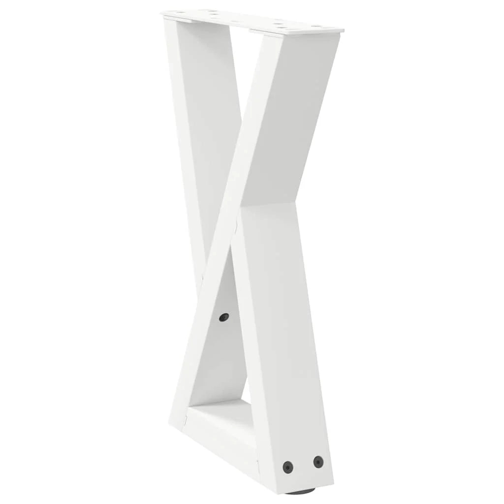 Set di 2 gambe moderne regolabili per tavolino da caffè 38 x 42-43,3 cm in acciaio bianco 02_0056987