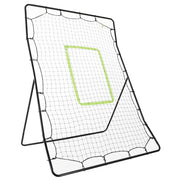 Rete rebound per baseball portatile con telaio in metallo e zona bersaglio, 174 x 123 x 90 cm, nero