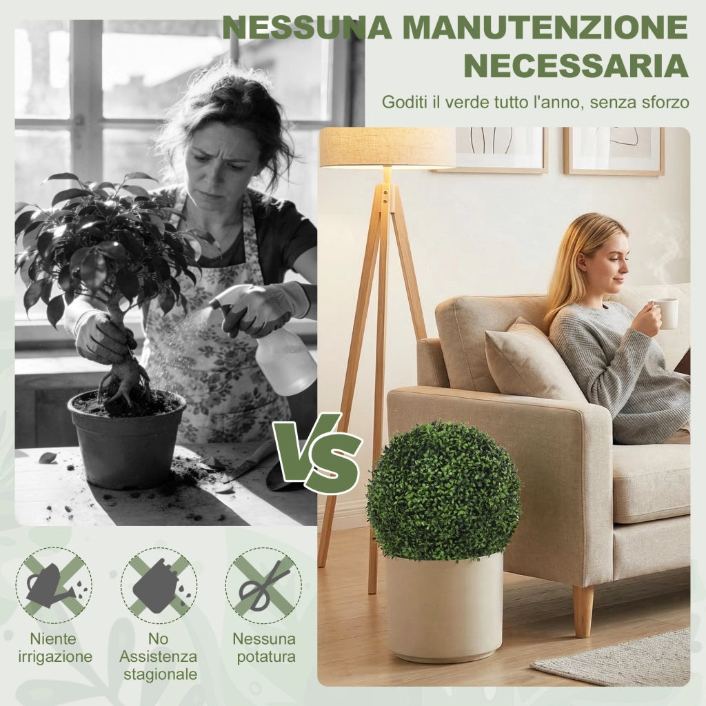 Bosso Artificiale Topiaria ¨C Zephmum ¨C Verde 42 cm