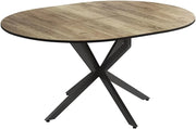 tavolo da pranzo allungabile Loyd, Nero/quercia rustico, 120 x 76.5 cm Estensibile, adatto per l'estensione della superficie del tavolo quando necessario
