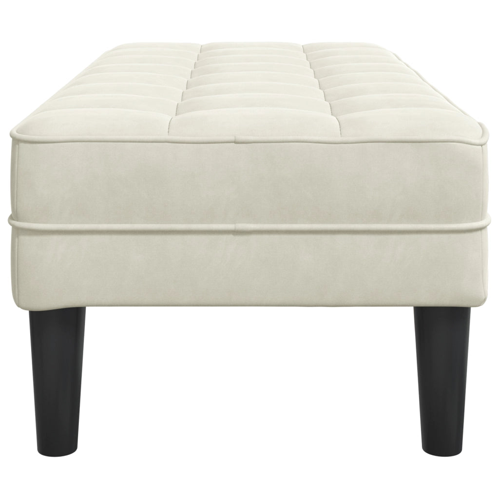 panca  crema 113 cm in velluto