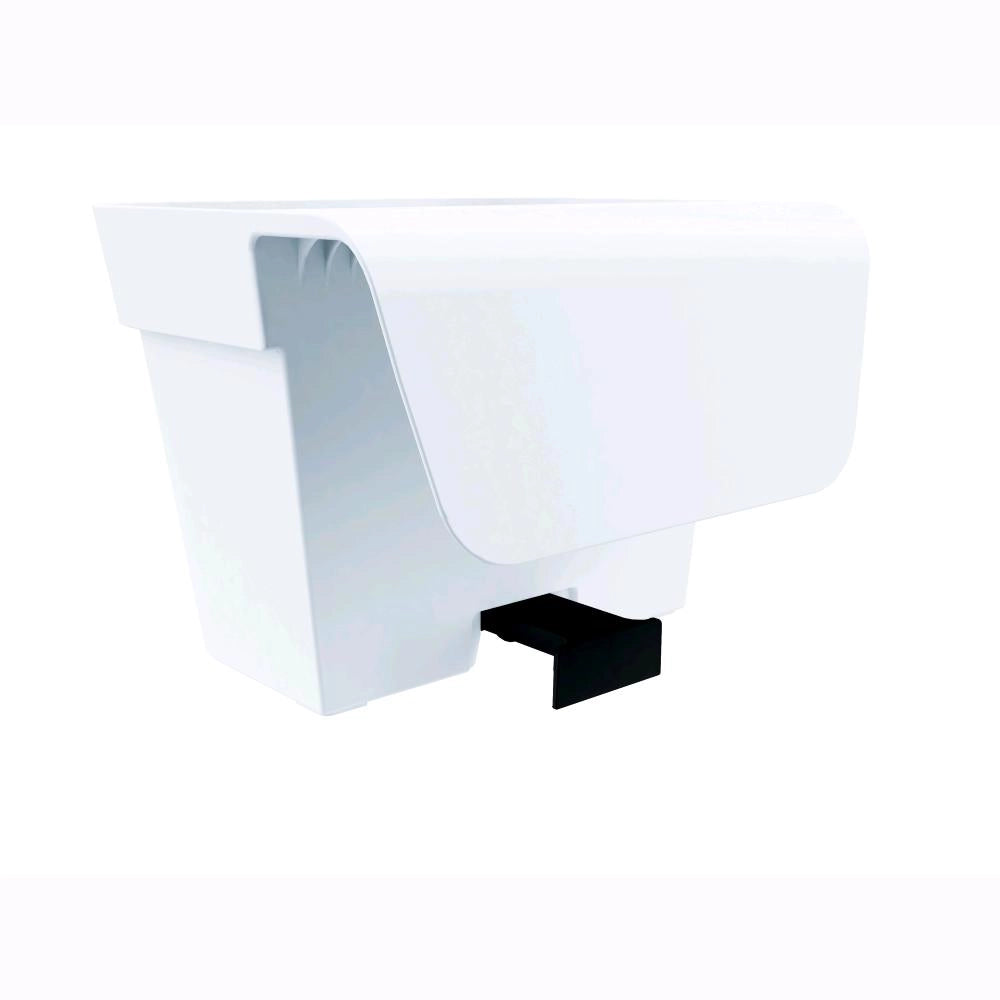 Vaso da Balcone Bianco 38x15x18H cm Balconiera Cassetta per Ringhiere e Parapetti