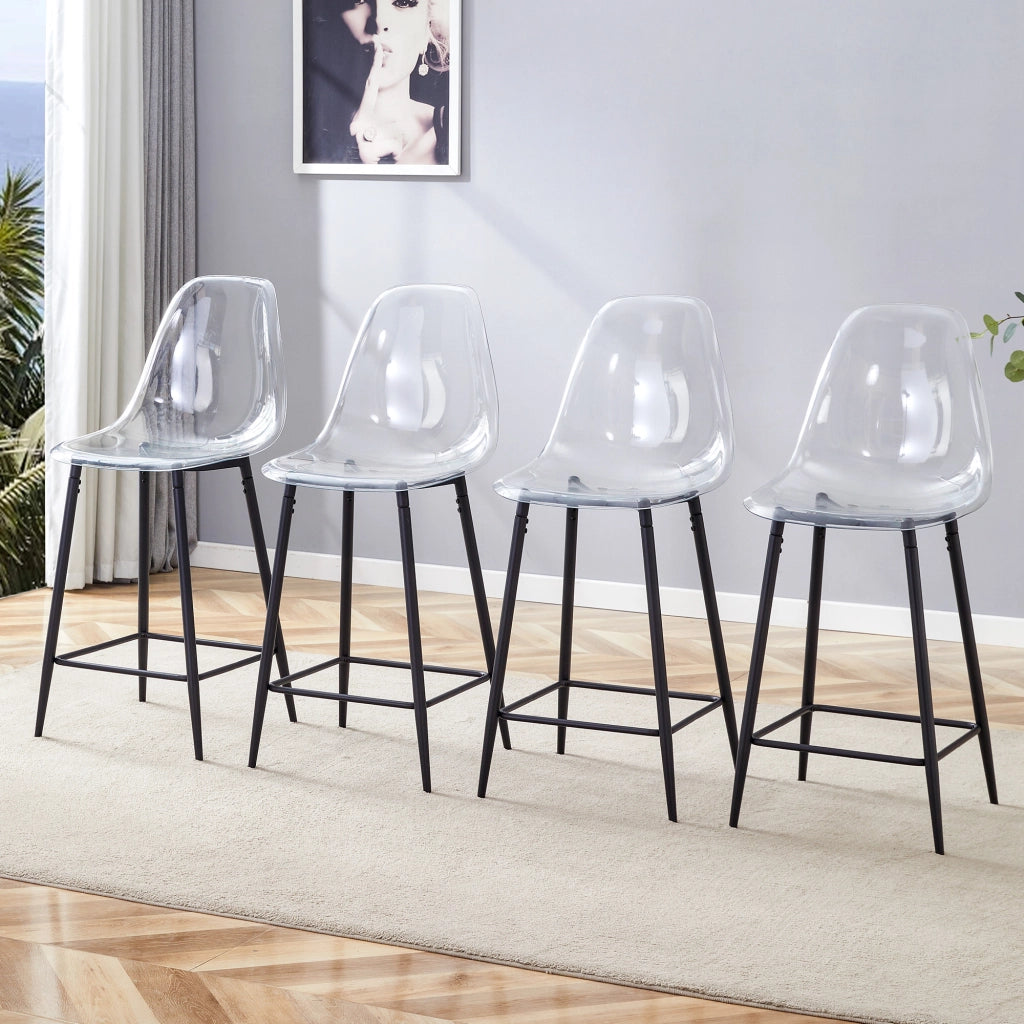 SGABELLO DA BAR Design moderno 68,5x48x47 cm nero plastica e metallo