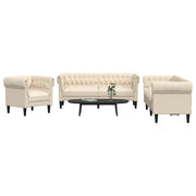 Set di Divani 3 pz Crema in Tessuto 3209198