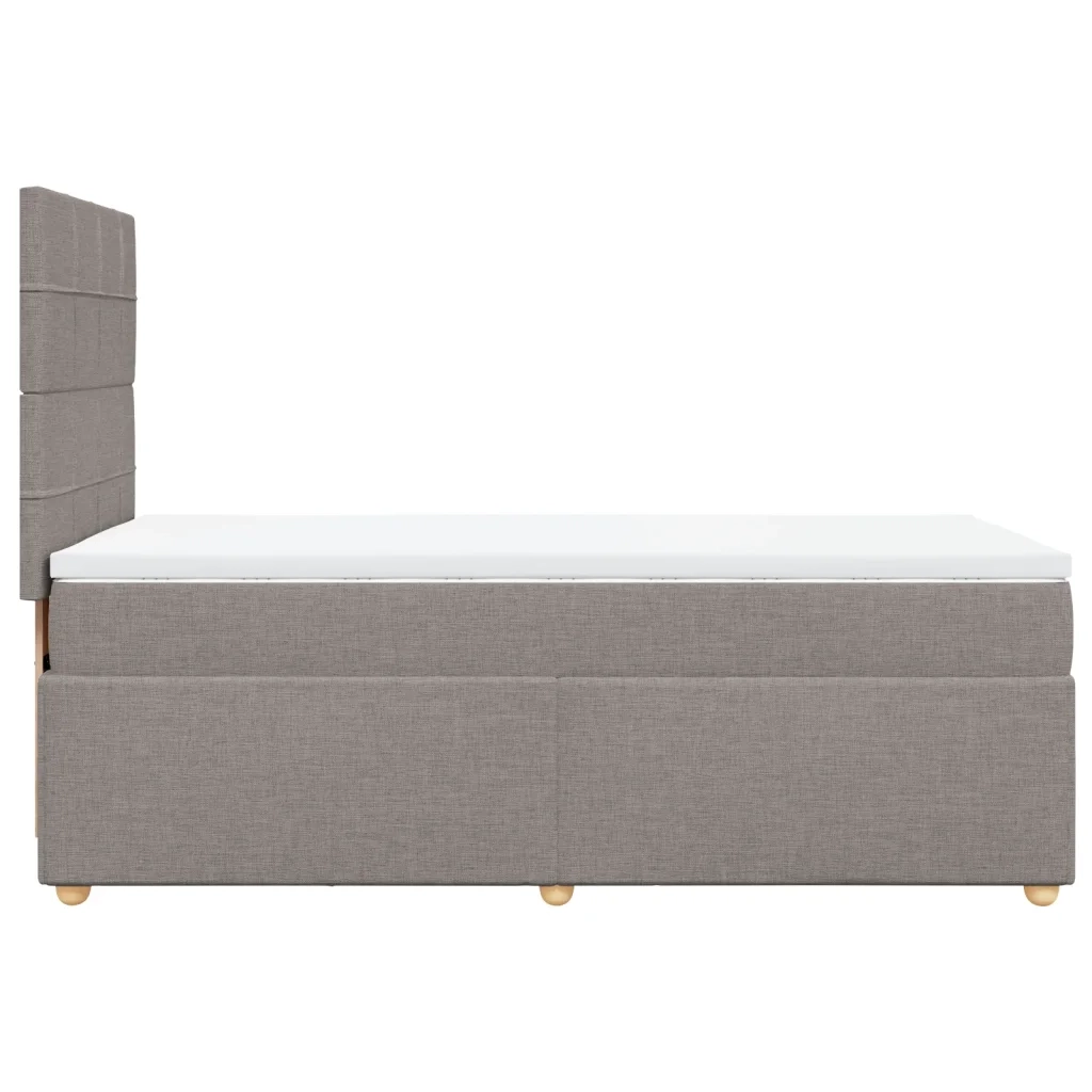 Giroletto a Molle con Materasso Tortora 100x200 cm in Tessuto