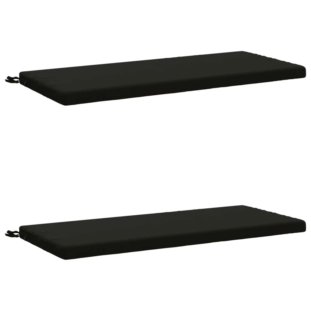 Cuscini per Panchina a 2 Pezzi SOEST 2 pz 100% Poliestere Nero 949285
