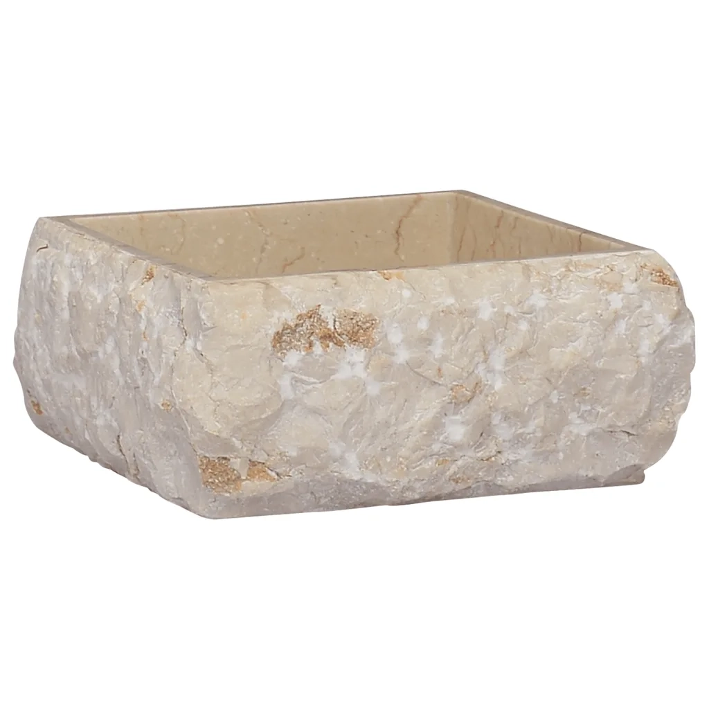 Lavandino-Lavello Crema 30x30x13 cm in Marmo