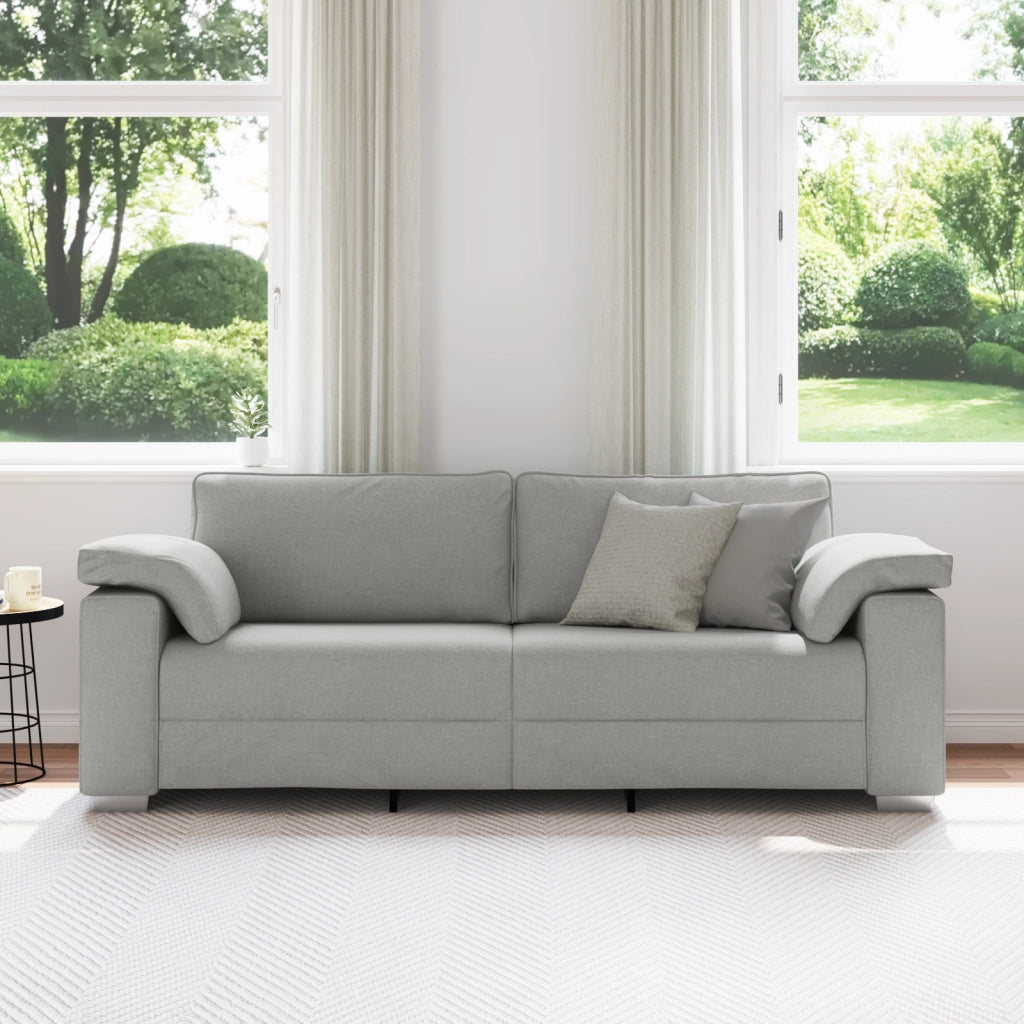 Divano a 3 posti  Grigio Nuvola 178 cm in Tessuto