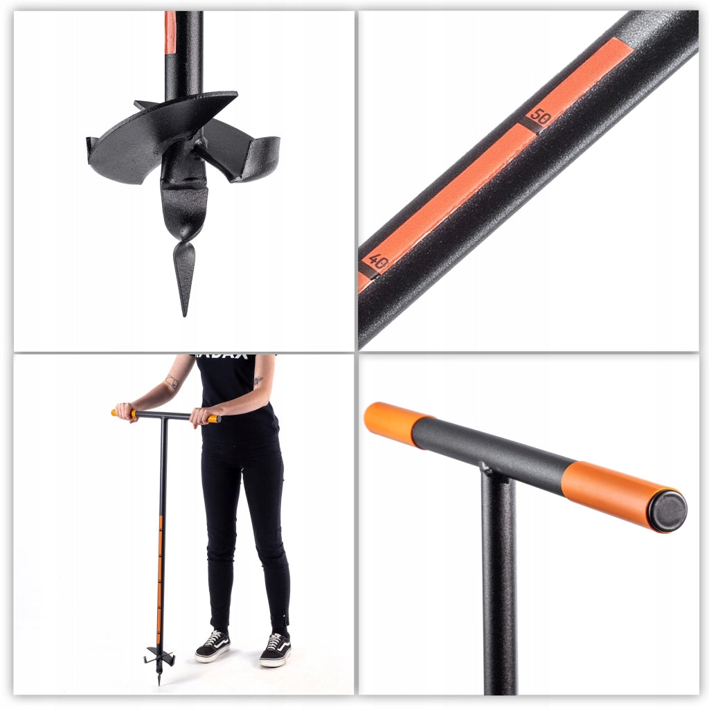 Trivella manuale per terreno KADAX, punta da 130 mm per fori nel terreno.