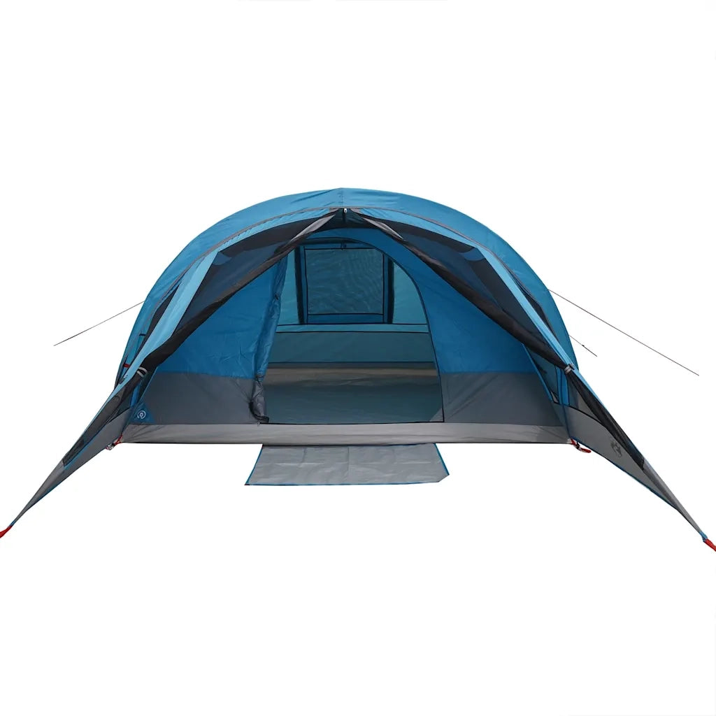 Tenda da Campeggio a Cabina per 4 Persone-Tenda per Escursionismo Blu Impermeabile 538048