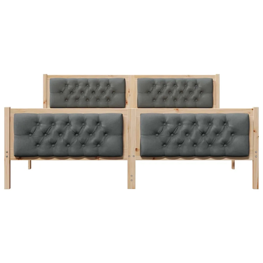 Struttura del letto Grigio scuro 160 x 200 cm Pino massello 3394279