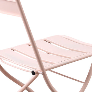 Set Tavolino e 2 Sedie Pieghevoli da Giardino Mia Salsa Rosa