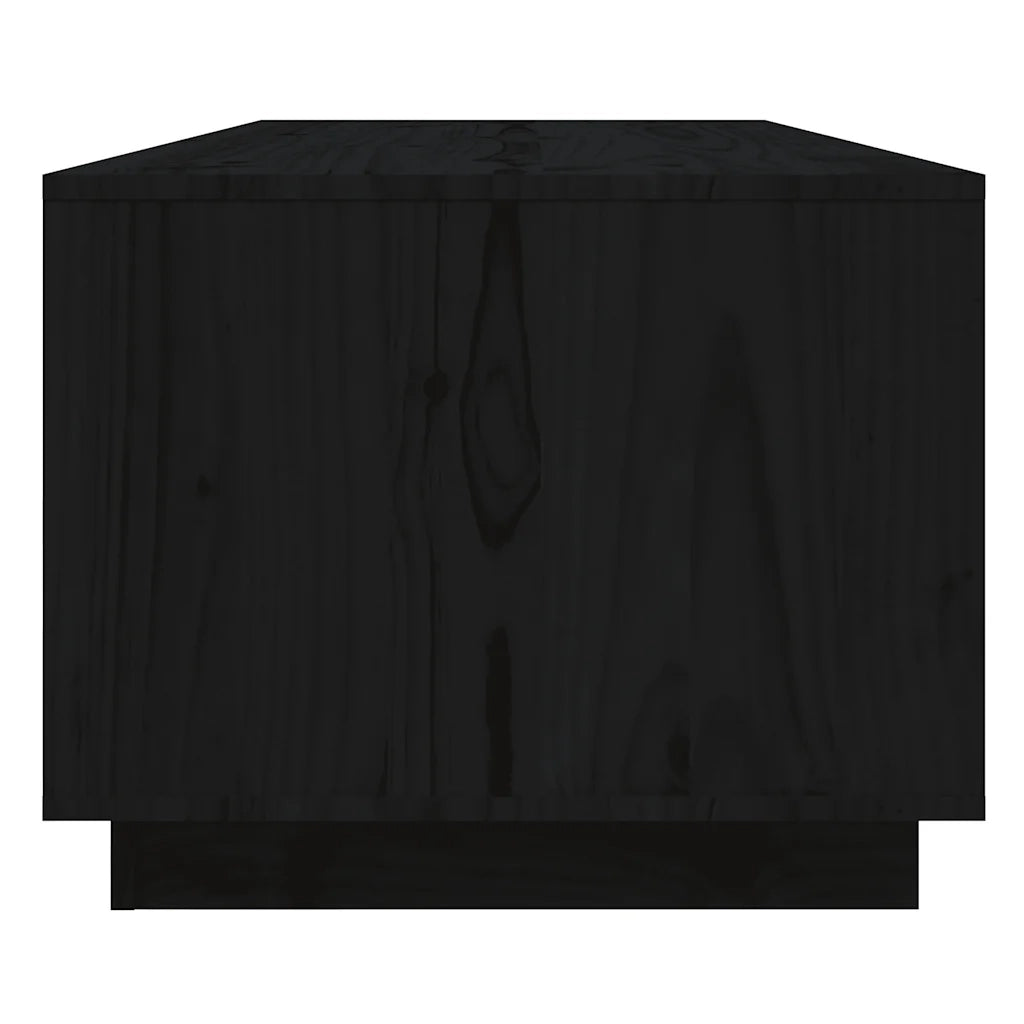 Tavolino da salotto | Tavolino da caff¨¨ | Tavolino da Soggiorno Nero 110x50x40 cm Legno Massello di Pino