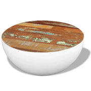 Tavolino da CaffÃ¨ Forma di Coppa Legno di Recupero 60x60x30cm cod mxl 20846