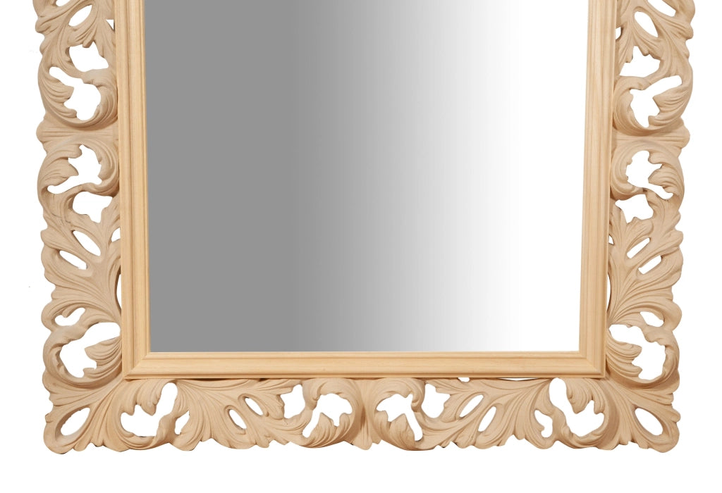 Biscottini SPECCHIERA DA PARETE IN LEGNO FINITURA GREZZA MADE IN ITALY realizzata Offerta