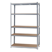 Scaffale per carichi pesanti zincato 120x50x204cm Scaffale a incastro 5 ripiani 200kg/piano