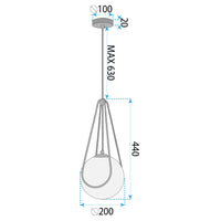 Lampada Da Soffitto APP1793-1CP 20cm Gold